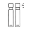 Icon of two perfume sample vials with one spraying fragrance